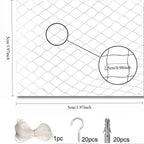1set Different Sizes Transparent Cat Safety Net with Accessories for Balcony and Stairs - Prevents Pet Falls and Escapes