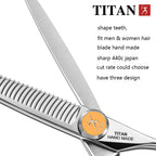 TITAN Hair Cutting Scissors Japan 440C Steel Barber Shears 5.5/6/6.5/7 in, Thinning Styles