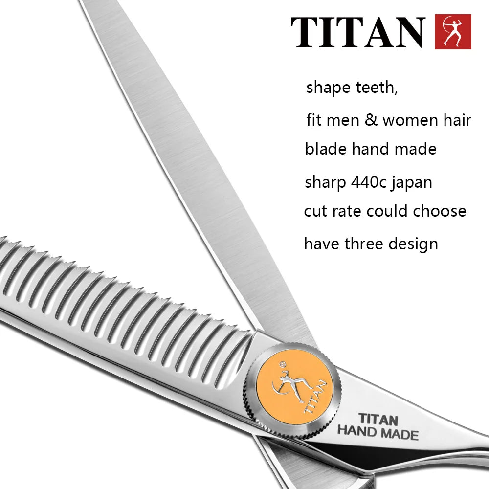 TITAN Hair Cutting Scissors Japan 440C Steel Barber Shears 5.5/6/6.5/7 in, Thinning Styles