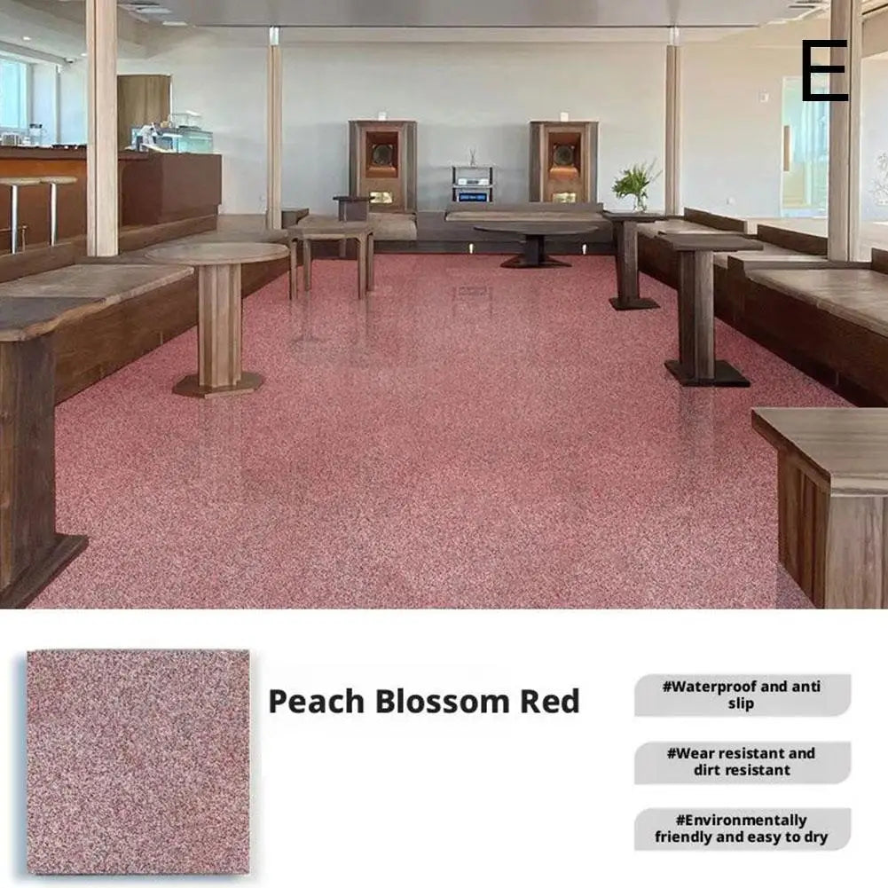 Self-Leveling Cement Floor Paint, Imitation Marble, Anti-Slip Wear-Resistant, Blue/Gray/Pink/Yellow
