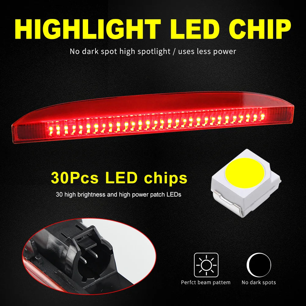 1X Car LED High Mount Rear Third Brake Light Stop Signal Lamp Red Lamp for Renault Clio II 1998-2005 7700410753