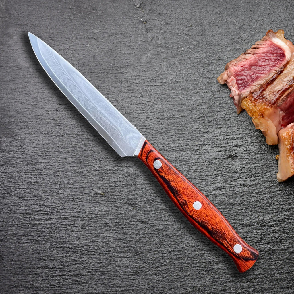 Damascus Steel All-purpose Knife  67-layer Steak Knife, VG10 Forged Blade Long-lasting Sharp Blade Fruit Knife  Daily Use Knife