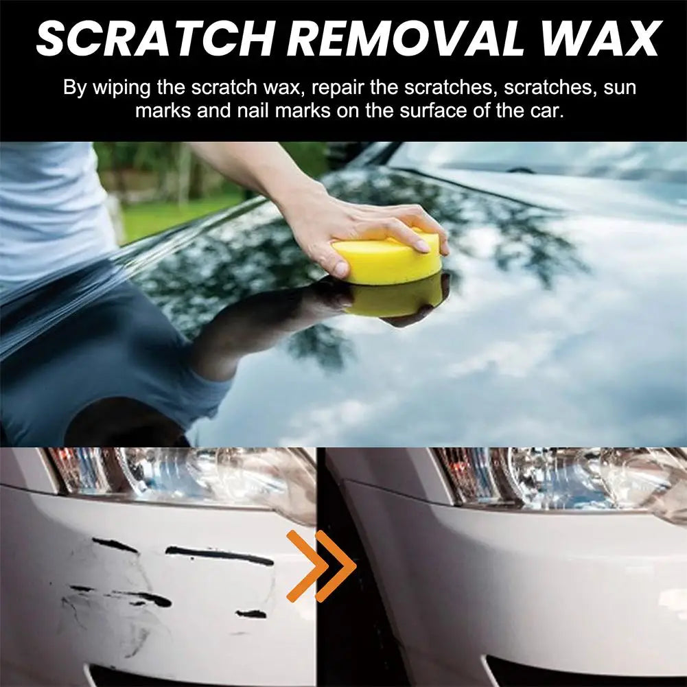 Car Scratch Removal Wax Kit 120ml Auto Paint Scratch Repair Polish with Sponge & Towel
