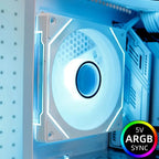PRISM IV PRO Case Cooling Fan 120mm 5V 3 PIN ARGB, 12V 4 PIN PWM, for CPU & Case,Infinity Mirror Series,1650 RPM, 65 CFM