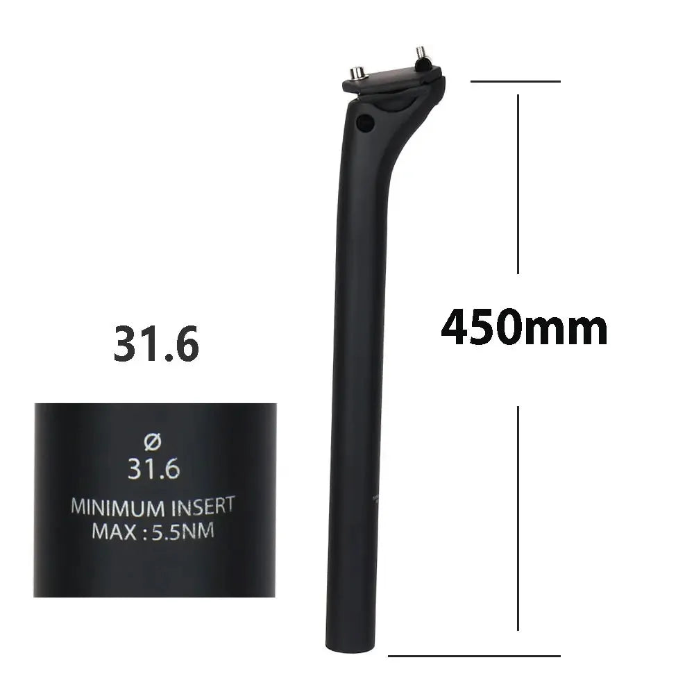 ELITAONE MTB Carbon Seat Post Offset 20mm 25.4 27.2 30.9 31.6mm Mountain/Road Bike Seatpost 350-450mm Light 150g