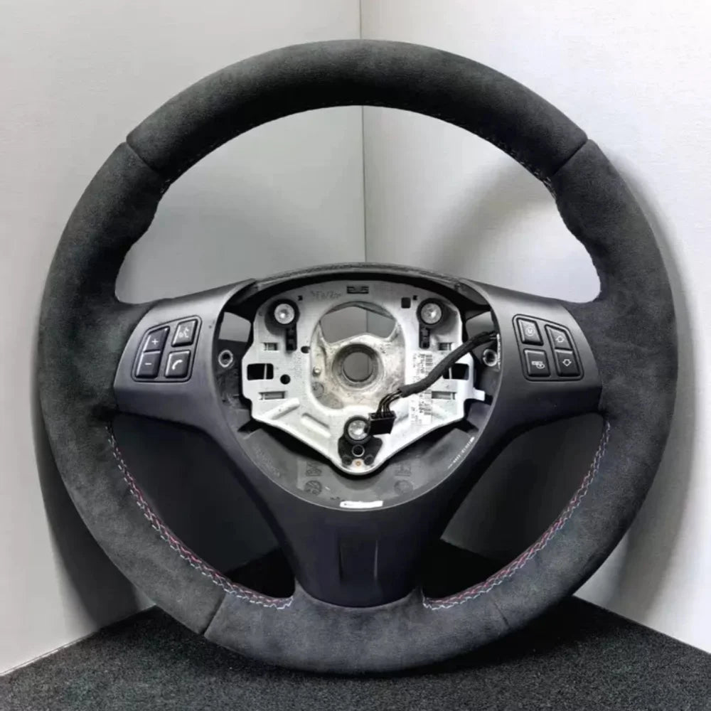 Hand Stitched Steering Wheel Cover Suede M Sport M3 E90 E91 E92 E87 E81 E82 E88 X1 E84 Car Steering Wrap Braid Cover For BMW E93