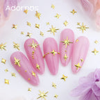 180 pcs/box Shooting Star Metal Rivets Nail Art Accessories 3D Awn Star Rhinestones For Nail Charms Jewelry Nail Art DIY Crafts