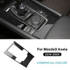 Mazda 3 Axela 2019-2025 Gear Shift Panel Trim Sticker Soft Carbon Fiber Black/Red