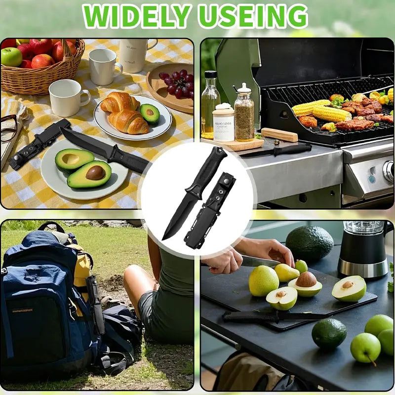Portable Outdoor Pocket Knife, Fixed Blade Outdoor Utility Knife with High Hardness Blade, Compact Tools for Backpack, Camping