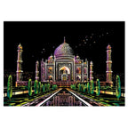 DIY A3 City Landmarks Paris London Night Scene Scratch Painting With Tool Scenery Landscape Colorful Scratch Art Room Decor Gift