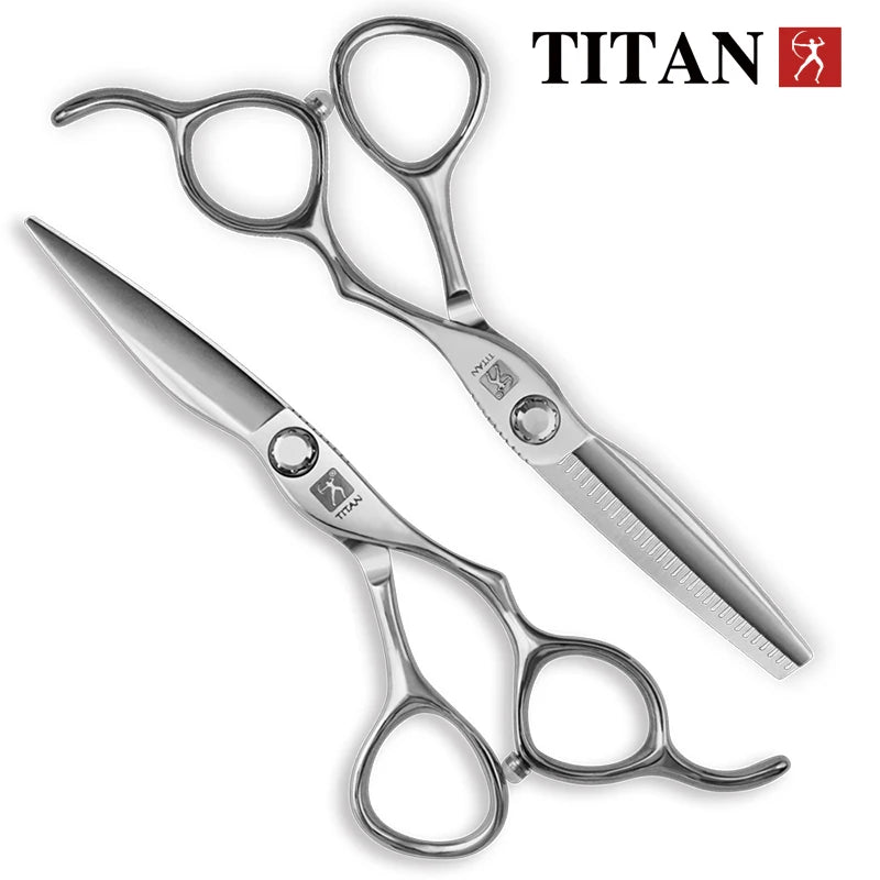 Titan professional hairdresser cut thinning scissors for barber salon tools scissors kit new