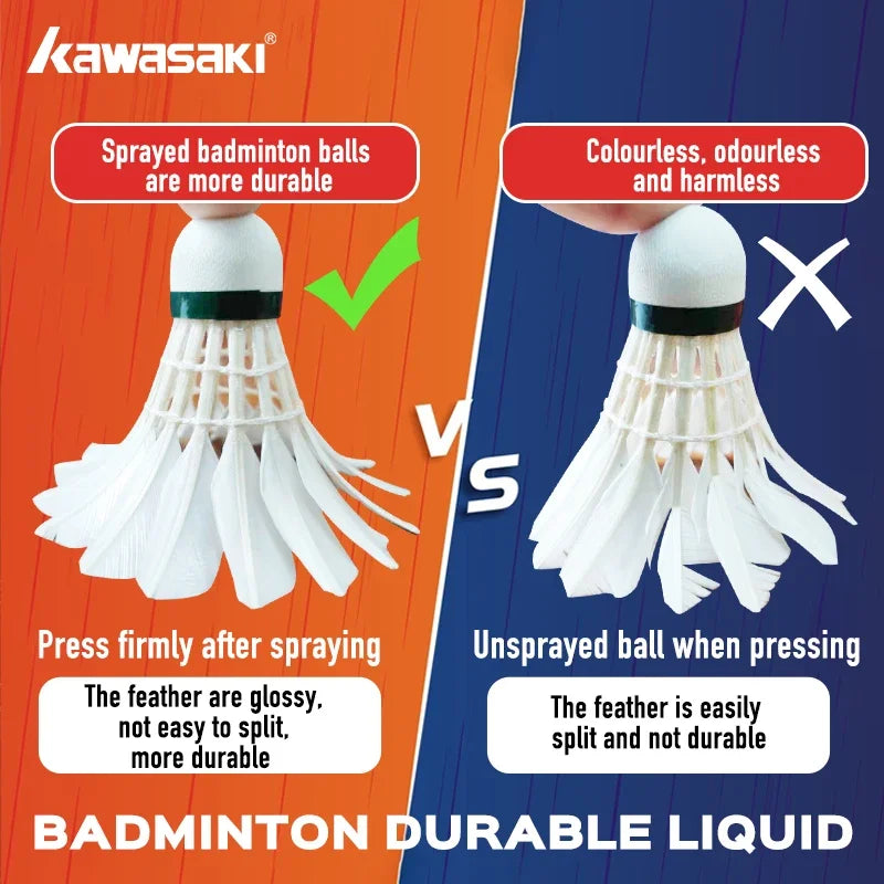 Kawasaki Badminton Shuttlecock Feather for Clubs&Training KING 8E/10E Goose Feather Badminton Ball Durable Shuttlecock Badminton