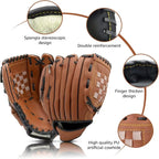 Outdoor Sport Baseball Glove Softball Practice Equipment Size 9.5/10.5/11.5/12.5 Left Hand For Kids/Adults Man Woman Training