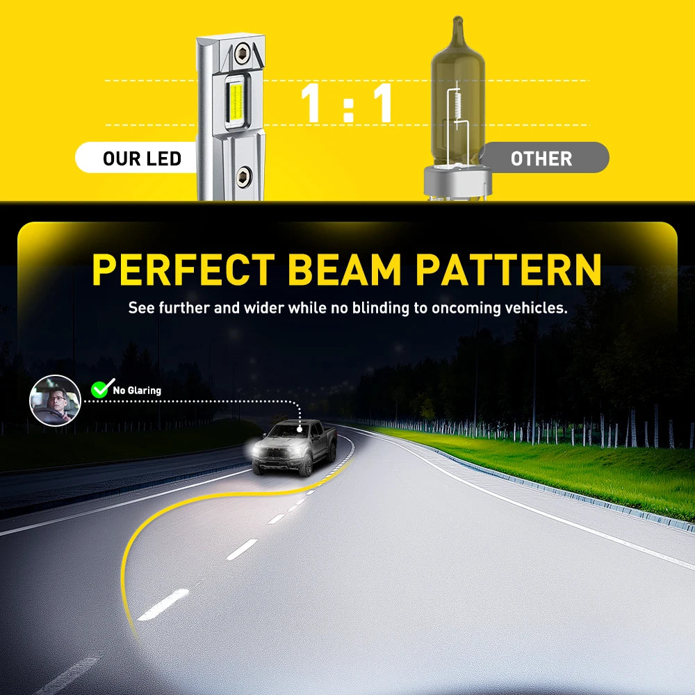 AUXITO 9005/HB3 LED headlight bulbs kit, 2pcs, 12V white, Canbus 70W 30000lm