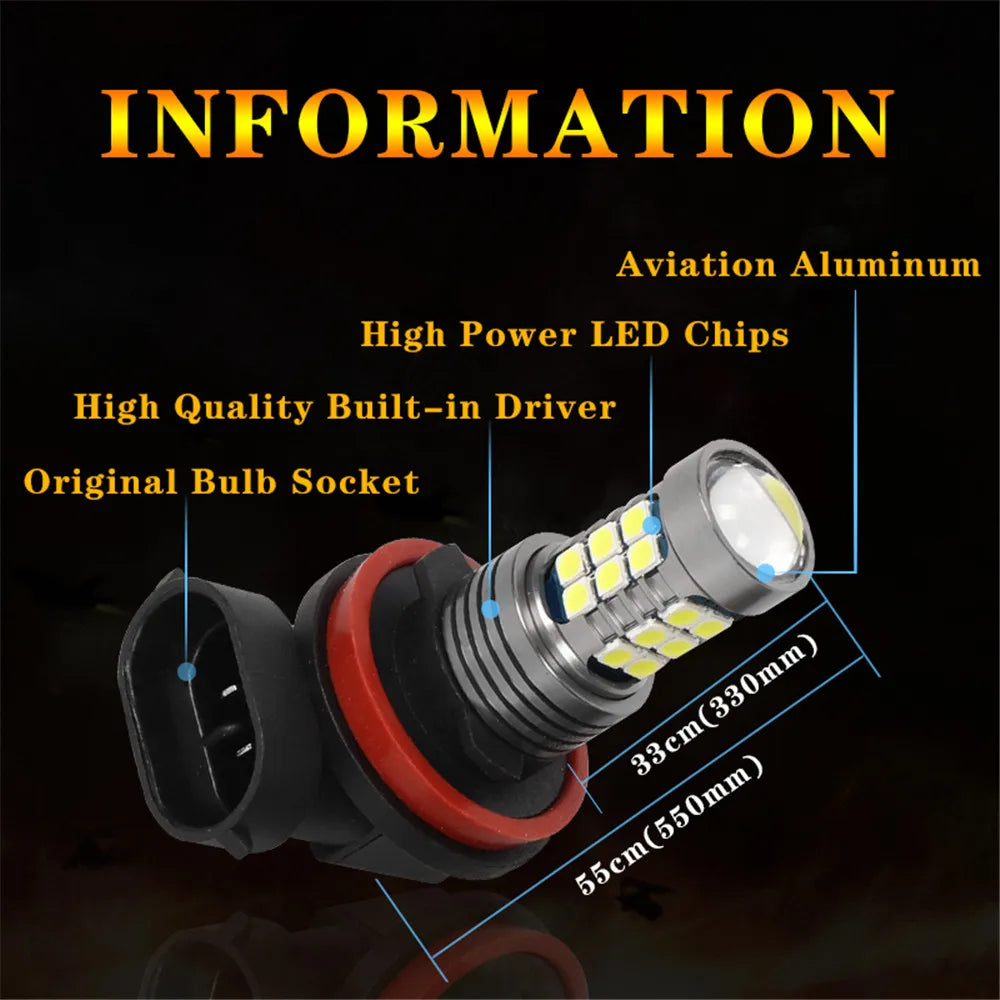 LED Car Light Front Bulb Fog Lamp For Hyundai Tucson 2016 2017 2018 2019 2020 2021 Accessories