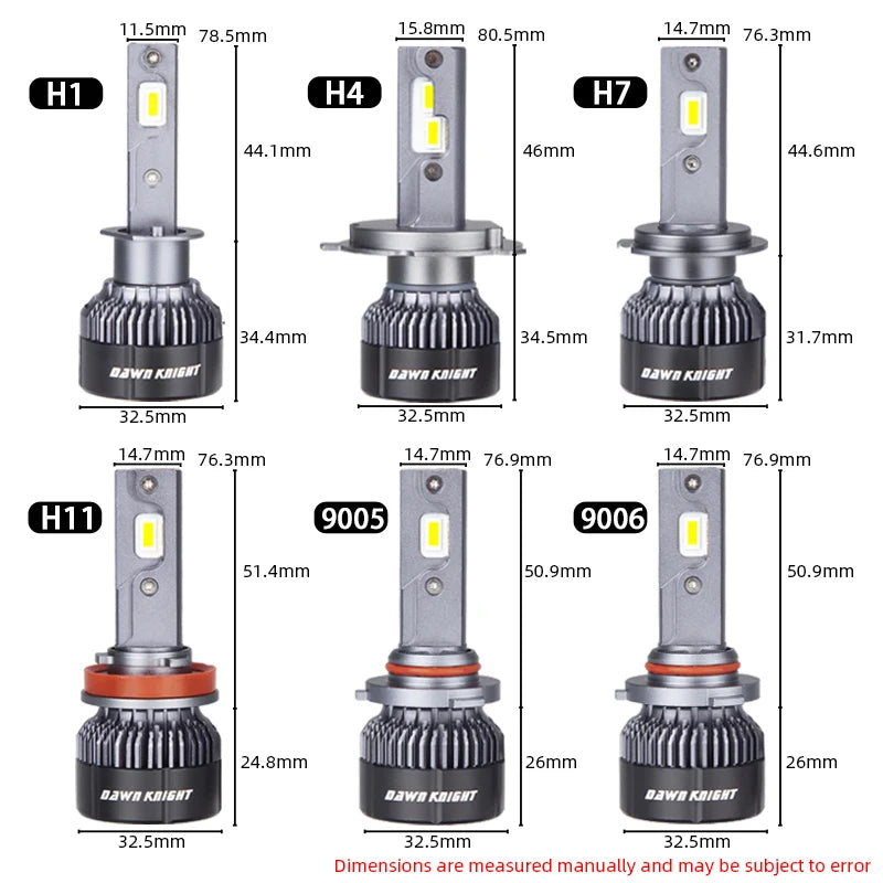DAWNKNIGHT K5C Mini LED Headlight Bulb 40W 12V 4300K/6000K - H1 H4 H7 H11 9005 HB3