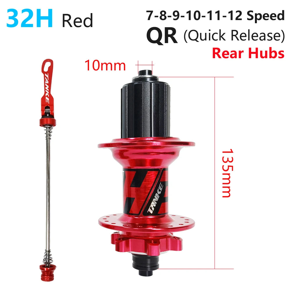 TANKE-MTB Hub Sealed Bearing,for Bicycle 8,9,10,11,12 Speed Mountain Bike Disc Brake,32 Holes,36 Holes,6 NBK Cubo,Aluminum Alloy