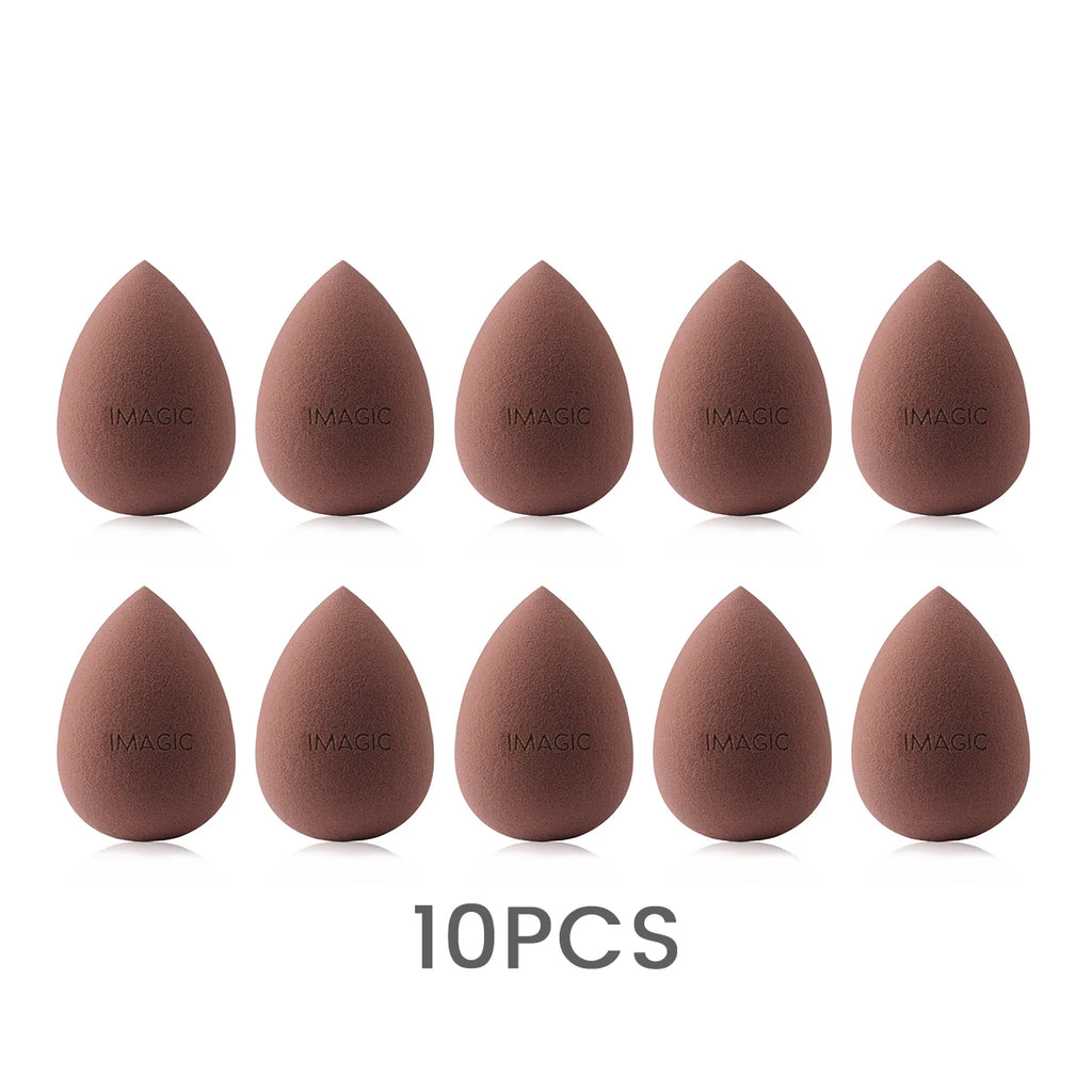IMAGIC 10PCS/KIT Makeup Sponge Soft For Foundation Concealer Cream Wholesale Healthy Latex Smooth Wet And Dry Women Makeup Tool