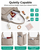 BAGSMART Nylon Material Shoulder Bag High Capacity Crossbody Messenger Bag Leisure Versatile School Shoulder Bag