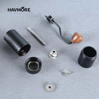 HAVMORE Upgrade Manual Coffee Grinder CNC Professional Stainless Steel Diamond Adjustable Manual Burr Coffee Bean Grinding