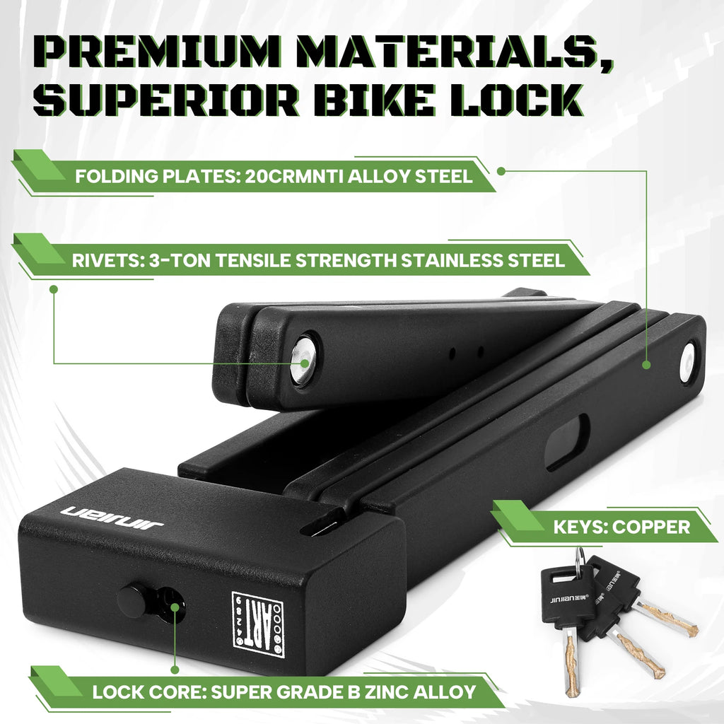 Bicycle High-security Folding Lock 100CM Bicycle Lock Thickened Thickened Anti-shear Bicycle Lock Rotatable Lock Head Bike Lock