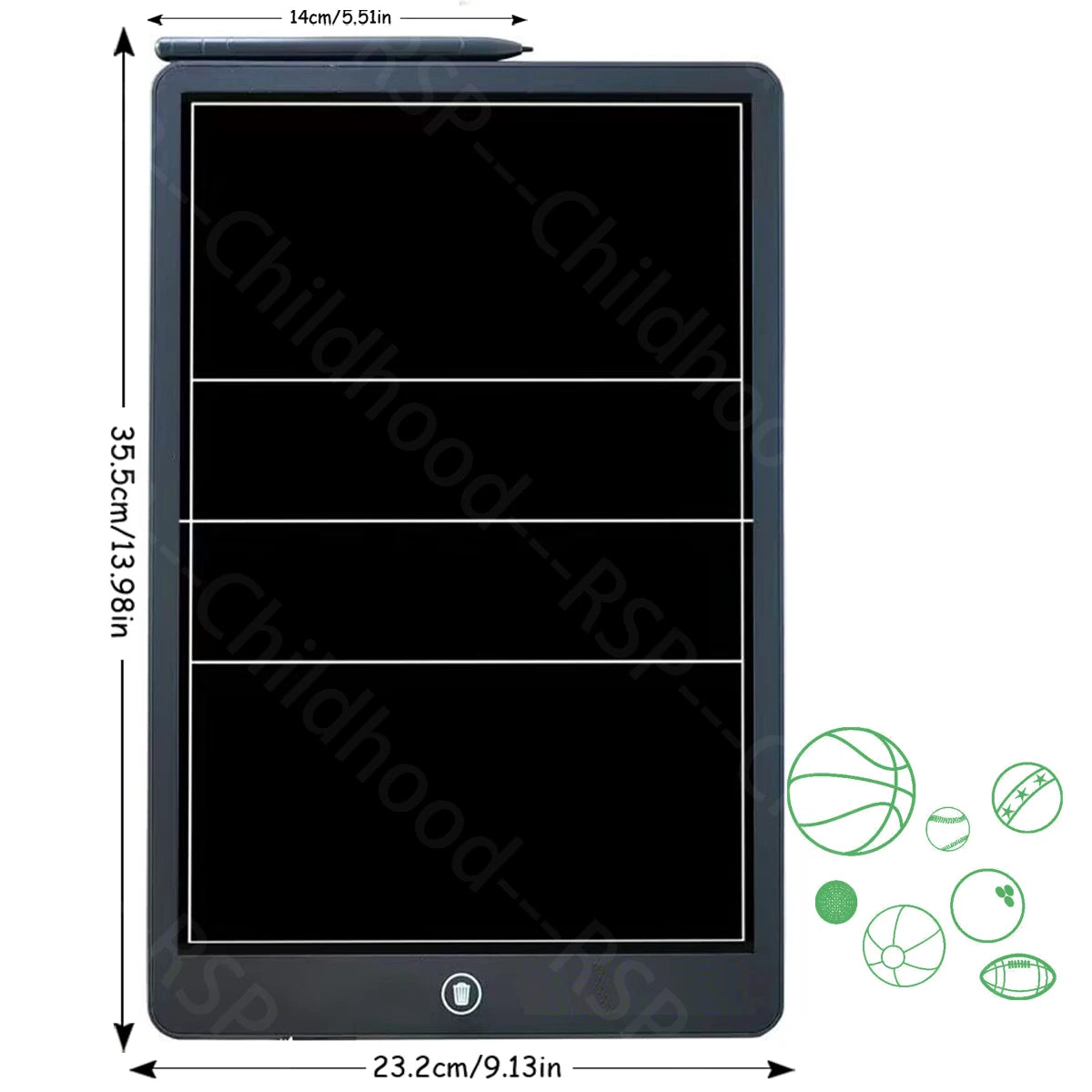 8.5/16-Inch LCD Electronic basketball/Football/handball/rugby/ice hockey/volleyball Coaching Tactical Board for Sports Training
