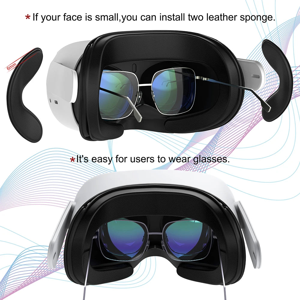 PU Leather Replacement Widen 3D Shaped Facial Interface Bracket Accessories For Oculus Quest 2 Breathable Sweat Guard Face Pad