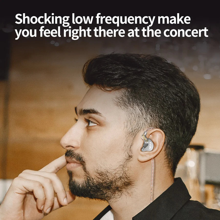 CCA CRA in Ear Monitor Headphones Ultra-Thin Diaphragm Dynamic Driver IEM Earphones Clear Sound & Deep Bass Wired Earbuds