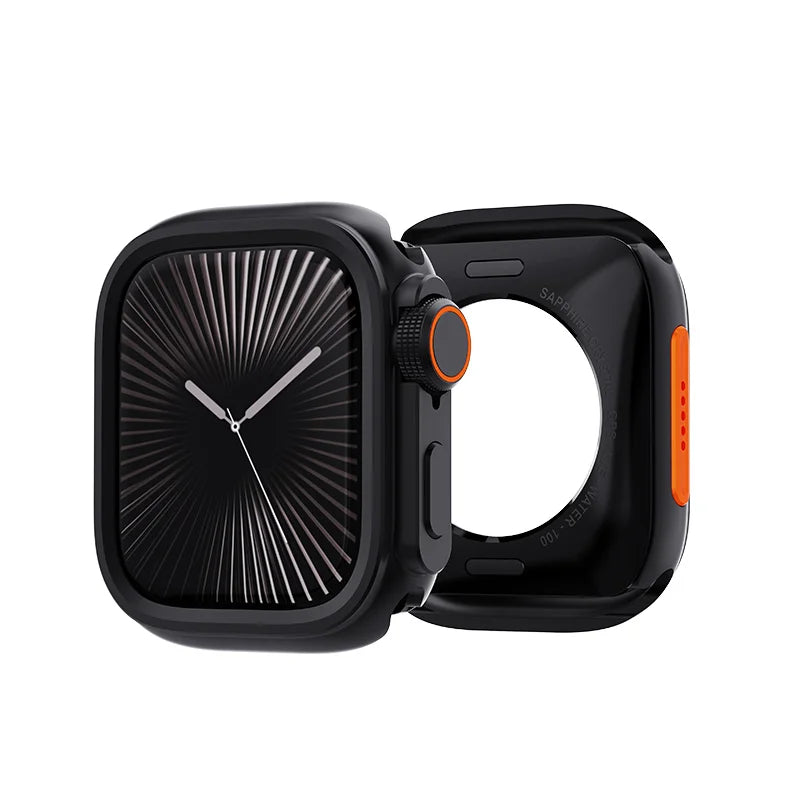 PZOZ For iWatch Ultra 2 3 Metal Shell PC Back Cover For Apple Watch Case Series 11 10 9 8 7 se 6 45mm 44mm Change to Ultra 49mm