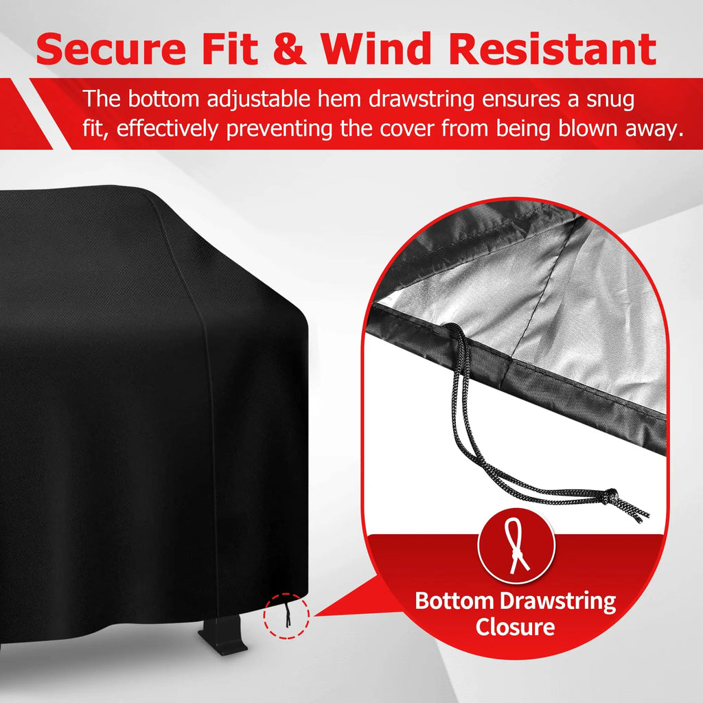 Grill Cover BBQ Grill Cover for Outdoor Anti-UV & Fade Resistant Gas Waterproof Barbecue for More Grills Spun Adjustable Straps