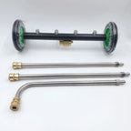 16in undercarriage pressure washer water broom 5000 PSI with 2 extension rods, 3pc set