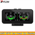 AD M50 HUD Slope Meter Digital Display Tilt Roll Pitch Angle Inclinometro Off Road GPS Smart Inclinometer  Auto Intelligent Volt