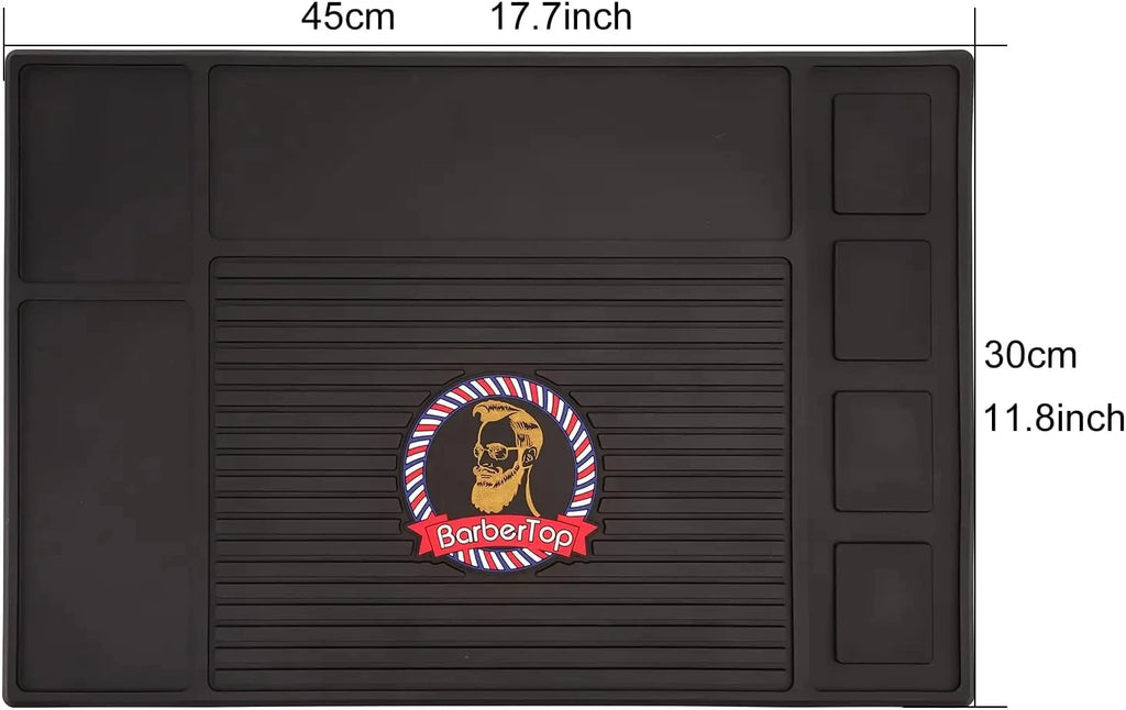 Barber Mats Barber Tools Storage Mat Barbershop NonSlip Magnetic Silicone Cushion Tray Storage Heat Insulation Working Pad ﻿