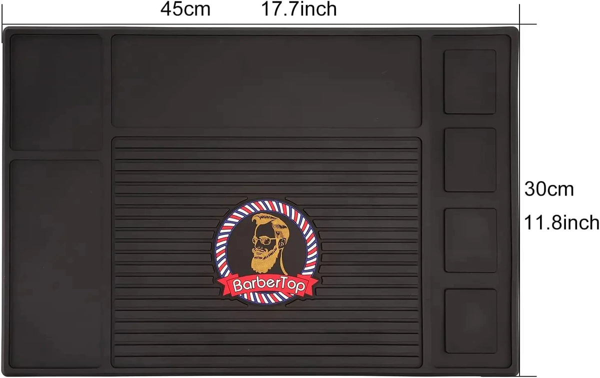 Barber Mats Barber Tools Storage Mat Barbershop NonSlip Magnetic Silicone Cushion Tray Storage Heat Insulation Working Pad ﻿