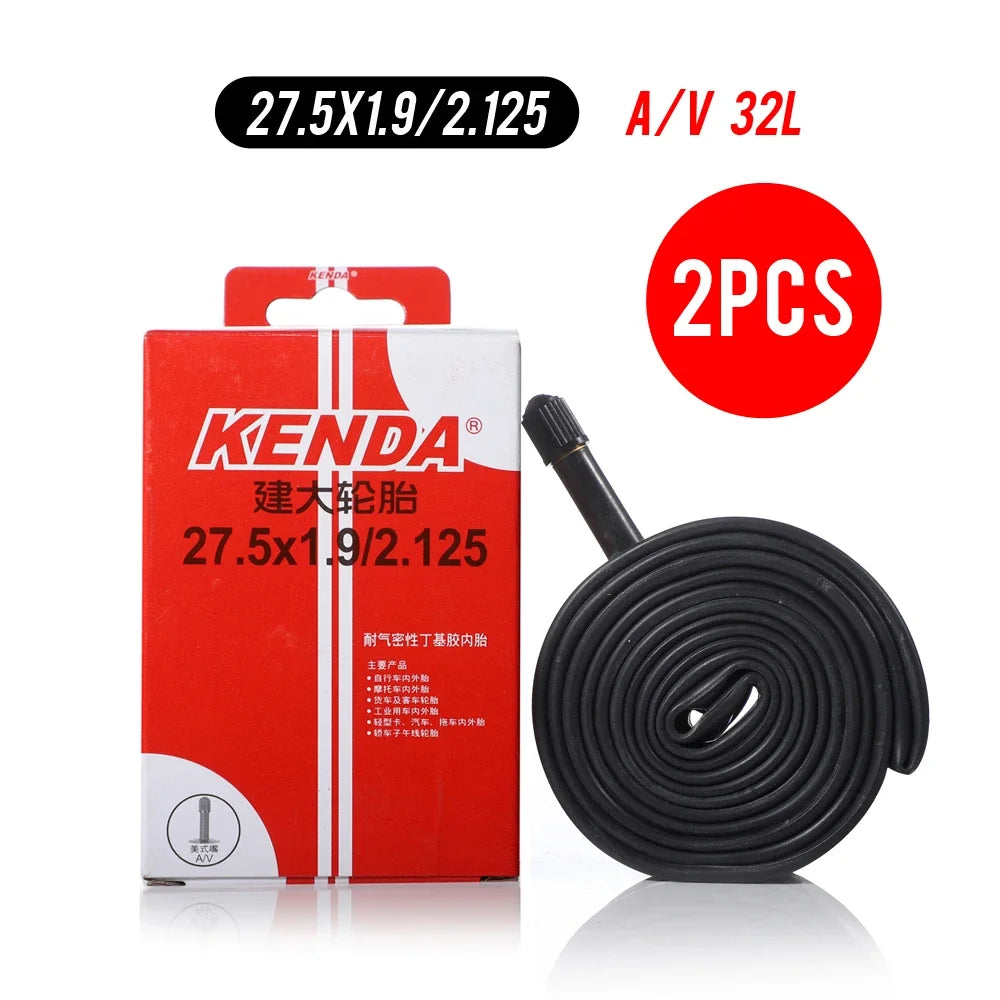 2PCS KENDA Bicycle Inner Tube MTB Bike Tires 26 27.5 29 Inches 1.5/1.75 1.9/2.125 2.3/2.4 AV FV Cycling Butyl Rubber Inner Tube