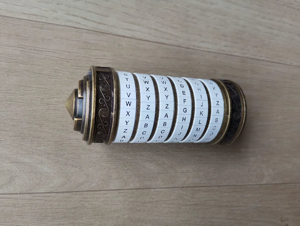 Code Toys Metal Cryptex Locks Da Vinci Educational Toys Valentine'S Day Gift Wedding Gifts Mother'S Day Letter Password Escape