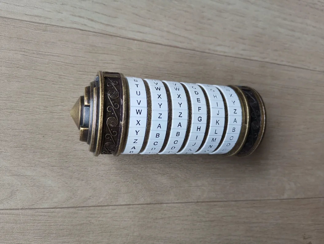 Code Toys Metal Cryptex Locks Da Vinci Educational Toys Valentine'S Day Gift Wedding Gifts Mother'S Day Letter Password Escape