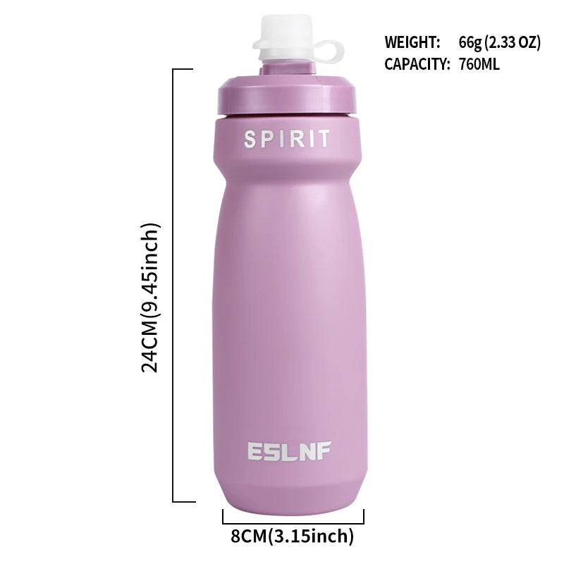 ESLNF 760ml Large Capacity Bicycle Water Bottle for Mountain and Road Bikes - Portable Cycling Equipment