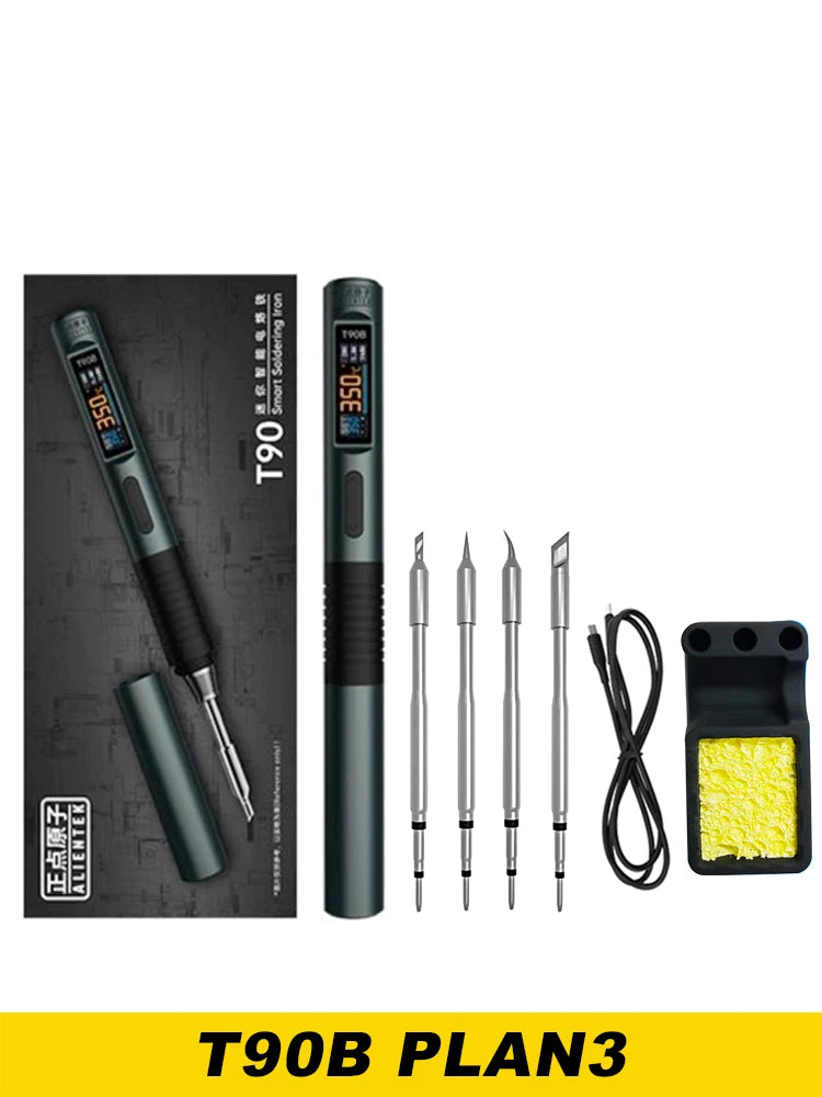 ALIENTEK T90 Smart Soldering Iron 140W Portable Digital Display Automatic Sleep PCB Precision Soldering Iron Repair Tool Kit