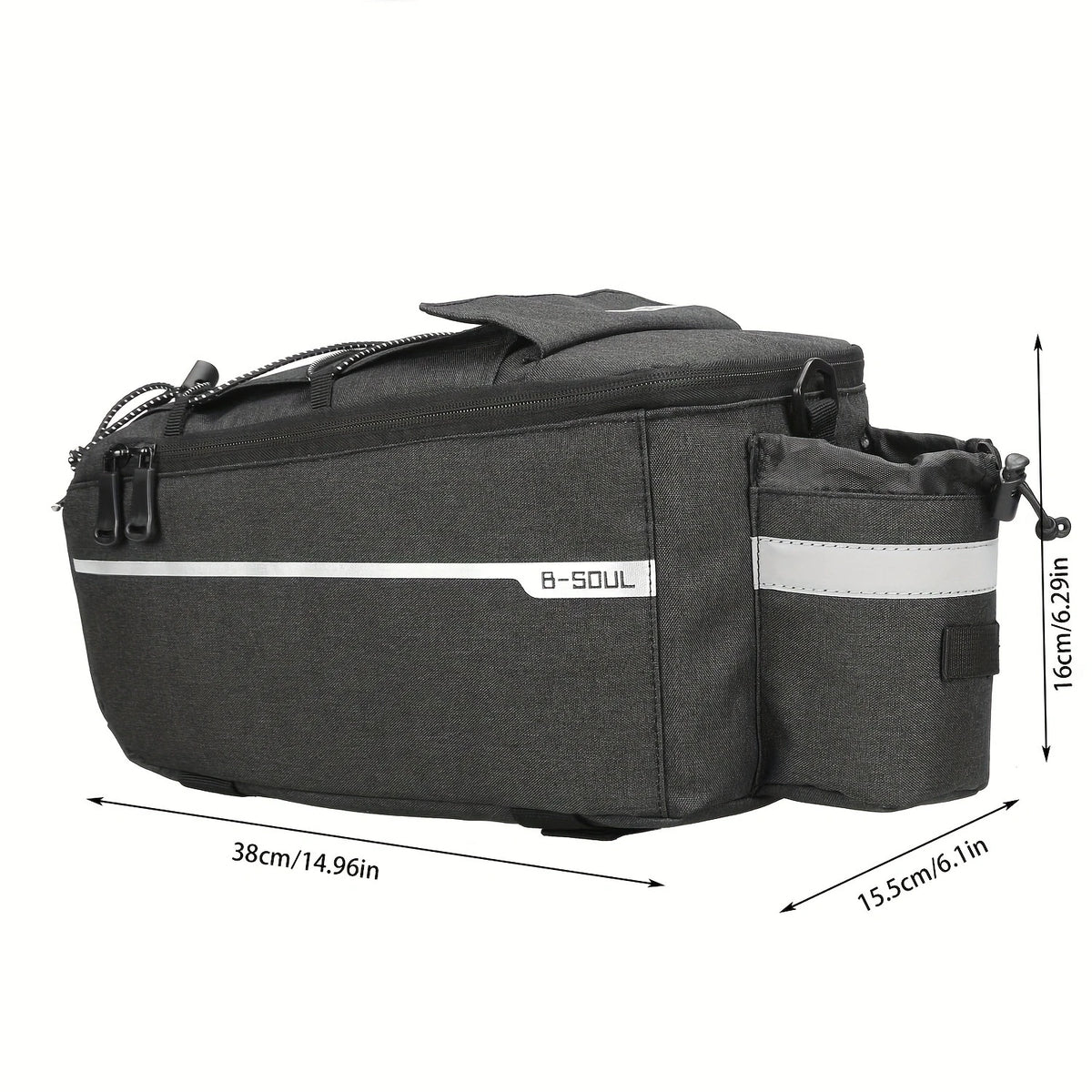 B-SOUL mountain bike rear camel bag, shelf bag, cycling equipment, large-capacity rear seat bag