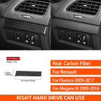 For Renault Fluence Megane 3 RS 2009-2017 Real Carbon Fiber Stickers Central Radio AC/CD Shift Door Panel Car Trim Accessories