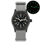 Militado Ml05 Vintage Field Watch VH31 Sweep Second Quartz Movement Sapphire Crystal High Clear AR Coating Luminous 38Mm Watches