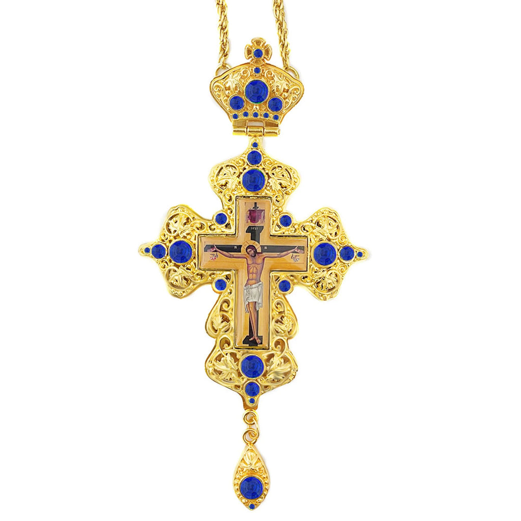 HTISOK Eastern Orthodox Cross Pendant Jesus Pendant Prayer Cross Zinc Alloy Pendant Holiday Gift Cross Mass Ceremony Item Jesus