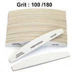 50/100Pcs Professional Wooden Nail Files 180/240 Buffer 100/180 Grey Boat Wood Sandpaper Block Gel Polisher Sanding Nail Files