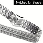 20/50PCS Heavy Duty Stainless Steel Hangers, 16.5 Inch Ultra Thin Space Saving Clothes Hangers, Polished Metal Wardrobe Hangers