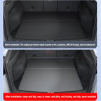 For Tesla New Model Y Juniper 2025 Leather Trunk Mats Rear Seat Back Protector Pad Backrest All Weather Liner Pet Anti-kick Pad