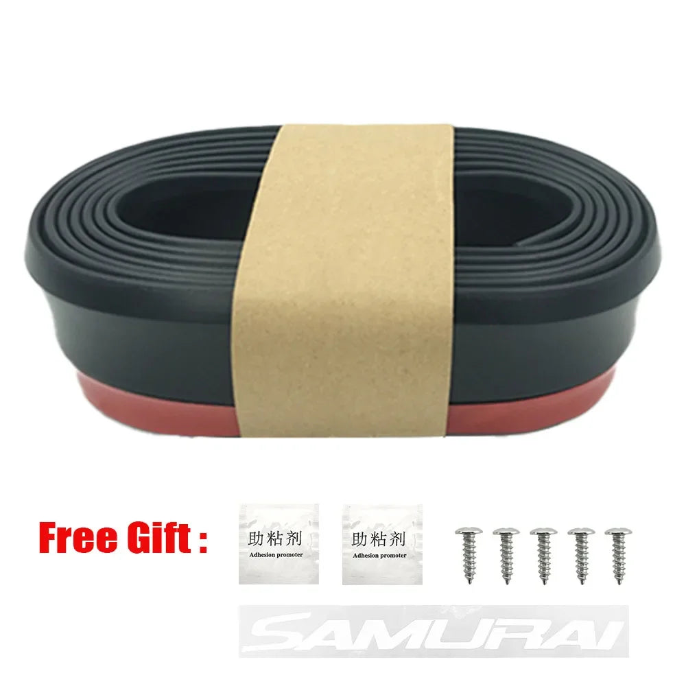 Universal Car Front Bumpers Anti Collision Strips Carbon Fiber Rubber Strip Car Front Bumper Lip for Car Lip Skirt Protector