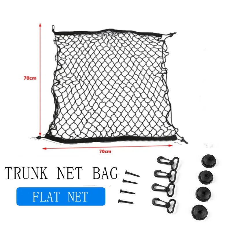 Car Trunk Net For Wey Tank 300 GWM HEV 2023 2022 2021 2020 Trunk Net Mesh Elastic Nylon Luggage Storage Auto Interior Accessorie
