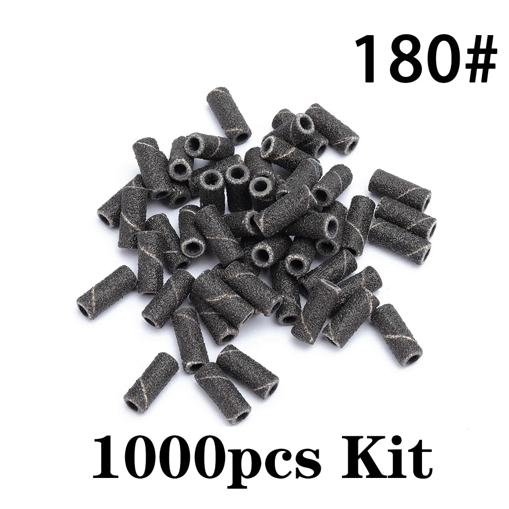 1000pcs 3mm Mini Zebra Nail Sanding Bands Electric Machine Nail Drill Bit UV Gel Acrylic Polish Remover For Nails Accessory Tool