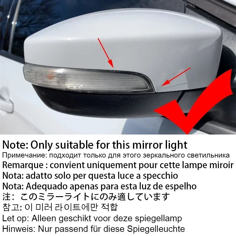 2x LED Dynamic Side Mirror Blinker Light Turn Signal Lamps for Ford Kuga Ecosport C-Max Focus MK3 Car Exterior Accessories